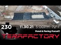 Tesla Terafactory Texas Update #230 in 4K: Pond and Paving Focus 11/30/21 (5:00pm | 72°F)