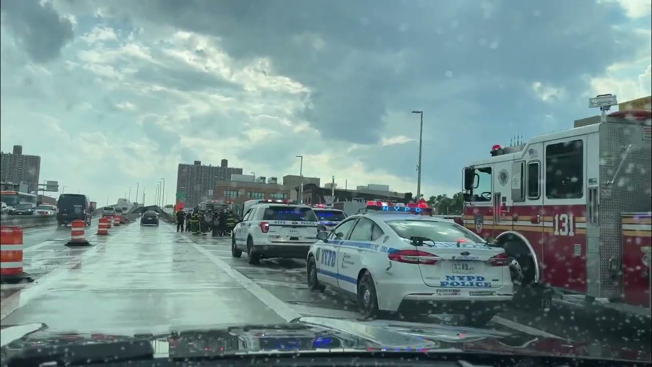 2-Car Crash BQE near Belt Parkway Entrance Ramp - YouTube