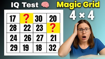 4×4 Magic Grid Wiskunde IQ-test 🔥 ➗ | Slechts 2% kan deze geniale puzzel oplossen! 🧠 Ultieme wisk...