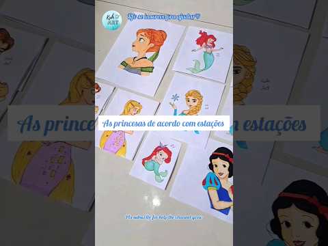 Princesas de cada estação do ano (Ensino a desenhar no canal!!)