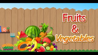 Fruits and Vegetables Names - Learn Fruits And Vegetables English Vocabulary