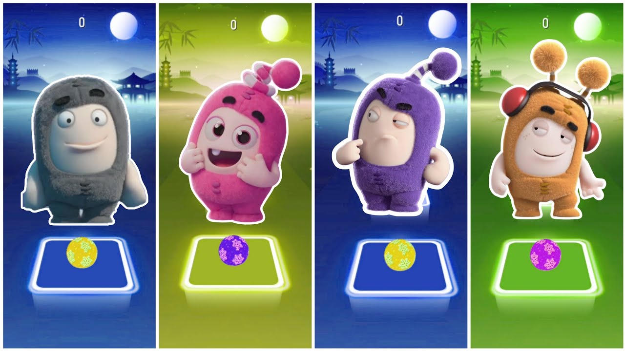 Oddbods Pogo Vs Oddbods Zee Vs Oddbods Jeff  VS Oddbods Food - Tiles Hop Edm Rush🎶