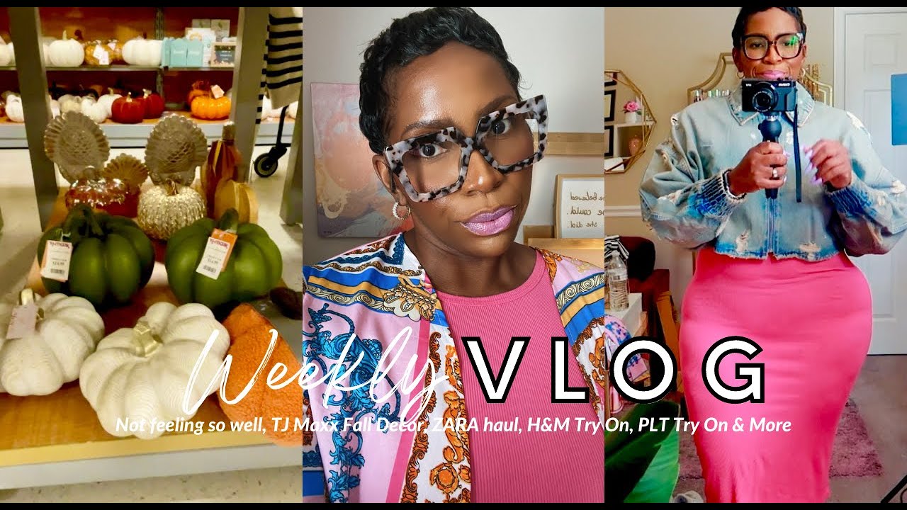 WEEKLY VLOG Not feeling so well, TJ Maxx Fall Decor, ZARA haul, H&M