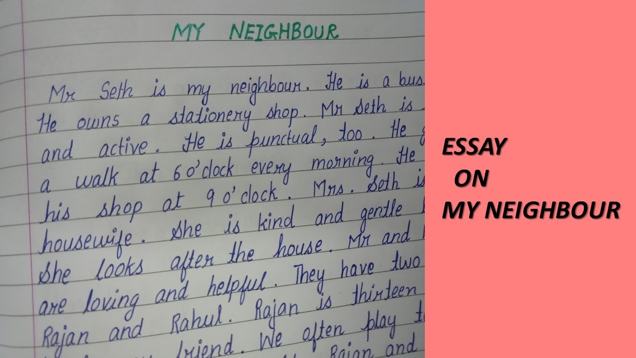 descriptive essay life with my neighbours