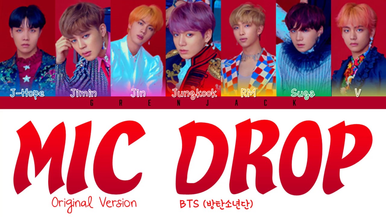 BTS    MIC  DROP  Original  Version Color Coded 