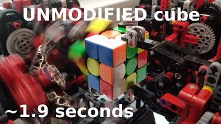 Cuboth | The world&#39;s fastest robot to solve an UNMODIFIED Rubik&#39;s Cube, ~1.9s average and using Lego