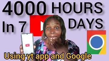 Newest Way And Trick To Get 4000 watch Hours In 7 Days Using Google And Yt App #seo