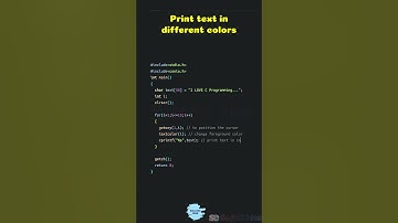 Colored output in C | Show text in color in C programming #shortsfeed #shorts #cprogramming #shots