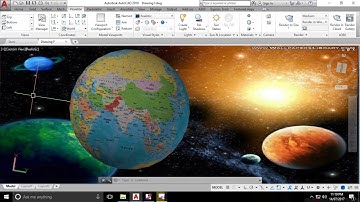 How to add image texture with Spherical Material Mapping In AutoCAD 2018 - Solar Planet theme