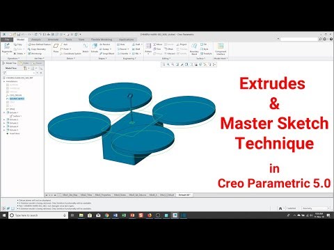 Creo Parametric - Extrude Feature and the Master Sketch Technique