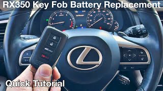 2021 Lexus Rx350 key fob battery replacement / remote batteries