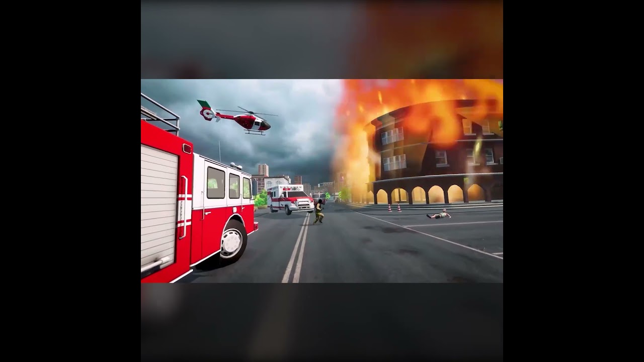 (Brazil) City Firefighter :Fire Brigade Game | Fireman Rescue Games | 30 Sec Gameplay Square