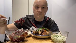 Крылышки по моему рецепту мукбанг mukbang eating