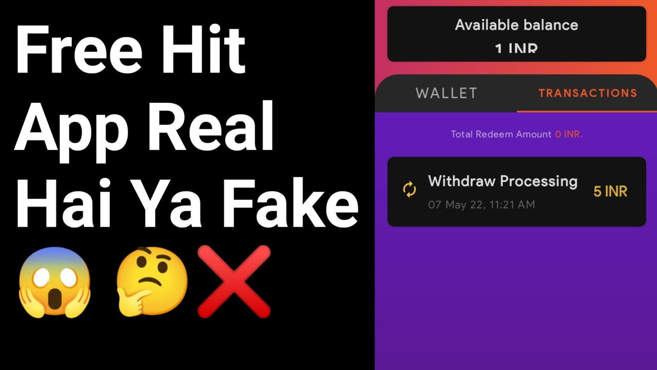 Free Hit App Real Hai Ya Fake 😱🤔 YouTube