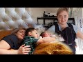 OUR MORNING ROUTINE WITH OUR NEWBORN BABY & TODDLER *Noah & Hazel*