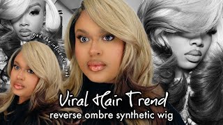 Reverse Ombre Synthetic Wig: Beginner Friendly Install Tutorial