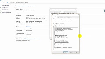How To : Disable system visual effects to boost performance on Windows 10