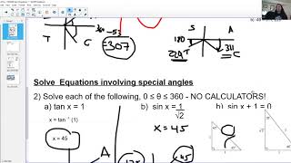 MCR3U1 6 8 Solve Trig Equations