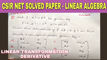 Csir net solved paper || linear algebra || Mathematical science