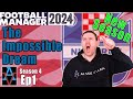 Fm24 our 1st ever game in europe  jarun the impossible dream football manager 2024