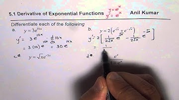 Practice Derivative of Exponential Functions MCV4U EDEXCEL IBSL AP Calculus