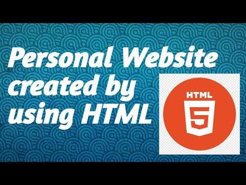 Personal Website created by HTML || Simple HTML Project || Class 20 ...