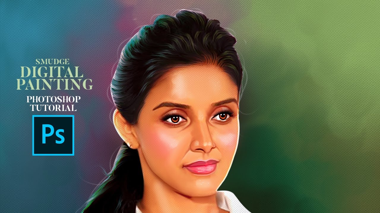 Asin actress digital art in photoshop tutorial - YouTube