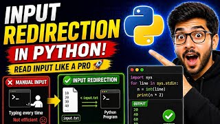 #57 Master Input Redirection in Python! 🚀 (Read Input Like a Pro)