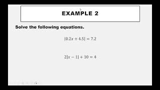 3.6  Absolute Value Functions