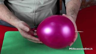 Cool Science Experiment  palloncino scoppia non scoppia Skewer Through Balloon