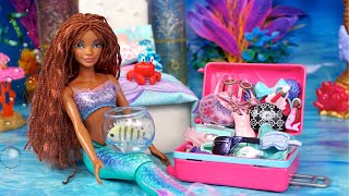 Muñeca Sirenita Ariel Empaca Sus Maletas Para ir de Viaje