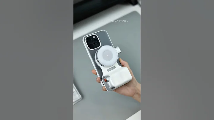 This magnetic phone camera grip snaps right on and has a built-in shutter button.#VlogGear