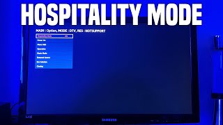 how to enable/disable hospitality mode on samsung tv | 2024 tutorial