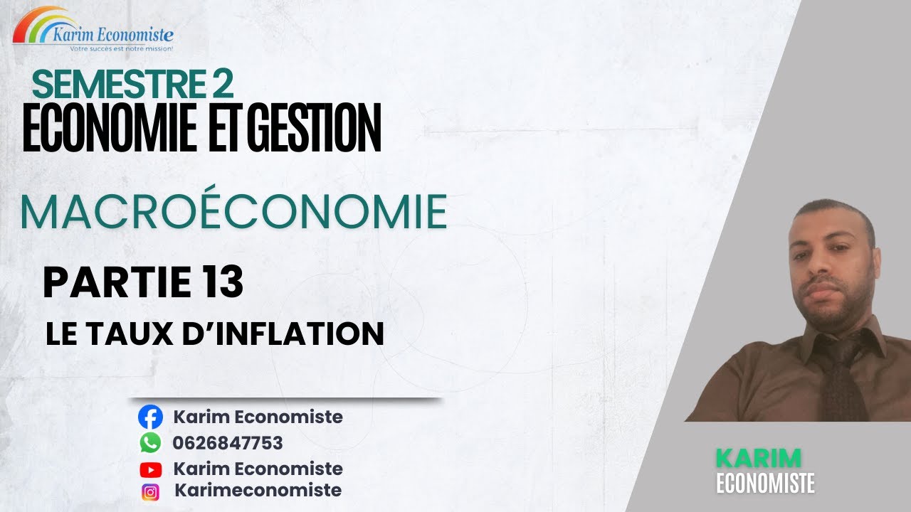 Macroéconomie S2 Partie 13 Taux d'inflation