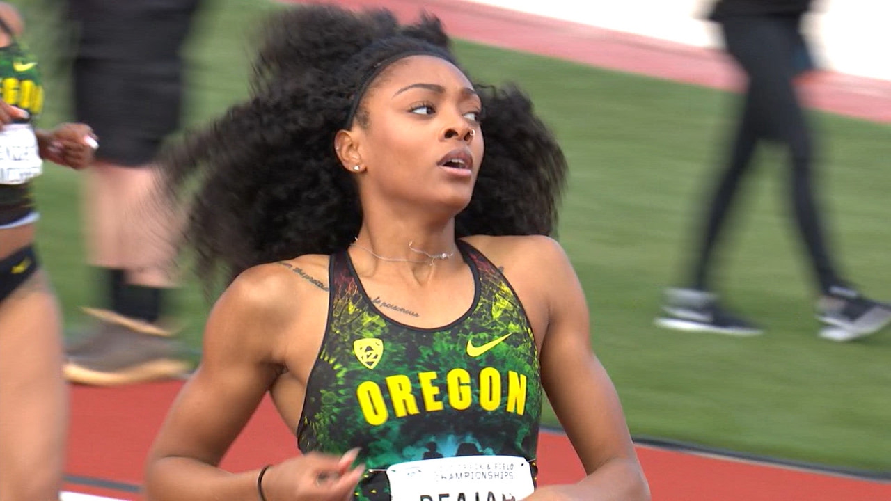 2017 Pac12 Track & Field Championships Oregon's Deajah Stevens
