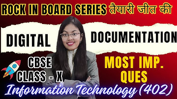 Digital Documentation Using LibreOffice | Most Important Questions | PYQs | Class 10 IT (402)