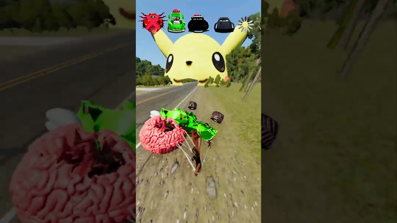600 km vs Pikachu || BNGCrashZone 