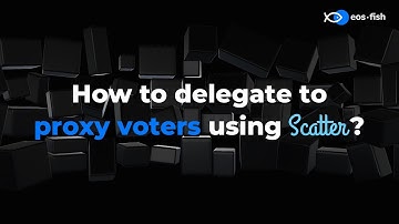 How to delegate to EOS proxy voters using Scatter