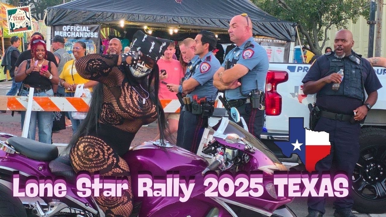 Lone Star Rally 2025 GALVESTON Texas! DOWNTOWN Friday