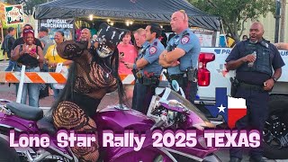 Lone Star Rally 2025 GALVESTON Texas! DOWNTOWN Friday