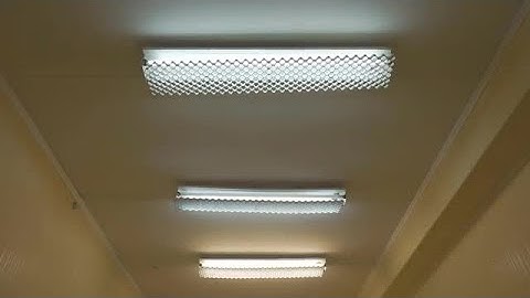 Fluorescent Lights Turning On Stock Video