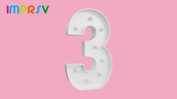 3FT Light Up Number 3 User Guide (Round Font)