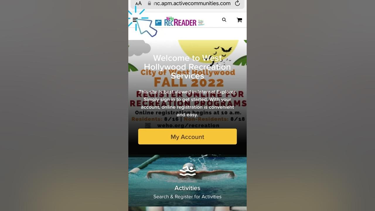 How to Register for Aquatic Programming (Mobile Tutorial) YouTube