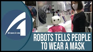 Robots enlisted to fight COVID 19 and tells people to wear a mask