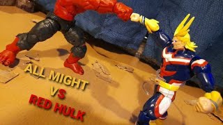 All Might Vs Red Hulk Stop Motion