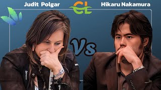 Judit Polgar vs Hikaru Nakamura • Amazing Game between 2 Great Players - 2010.