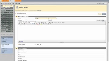 Create a Group on Blackboard 9.1