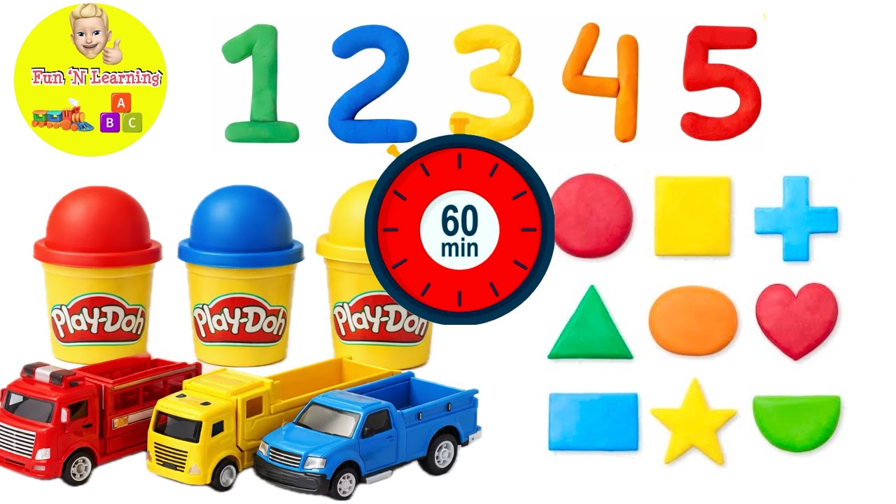 Learn & Create with Playdough | Vehicles, Numbers, Shapes & Animals | Toddlers Ultimate Compilation