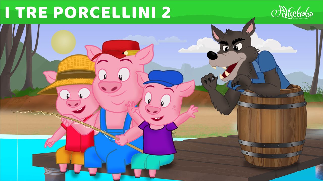 I Tre Porcellini Vanno in Campeggio  Storie Italiane - Cartoni Animati -  Fiabe e Favole per Bambini 
