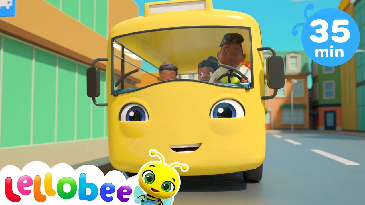 Counting little Buses! | Lellobee | Cars, Trucks & Vehicles Cartoon | Moonbug Kids